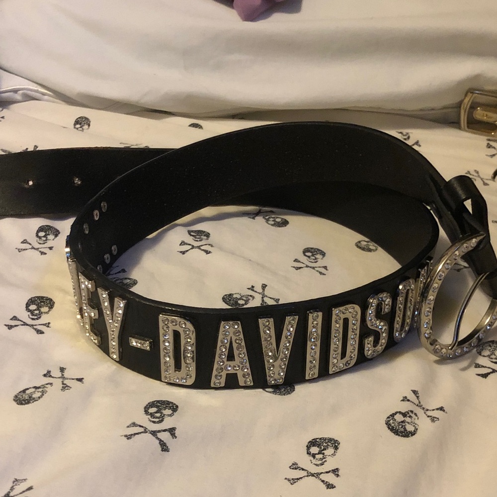 Harley Davidson rhinestone belt